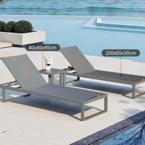 Combination of 2 Oorun sun loungers + coffee table
