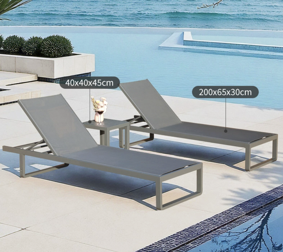 Combinaison 2 transats Oorun + table basse