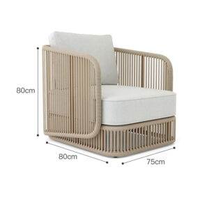 Sillón exterior Surya de ratán