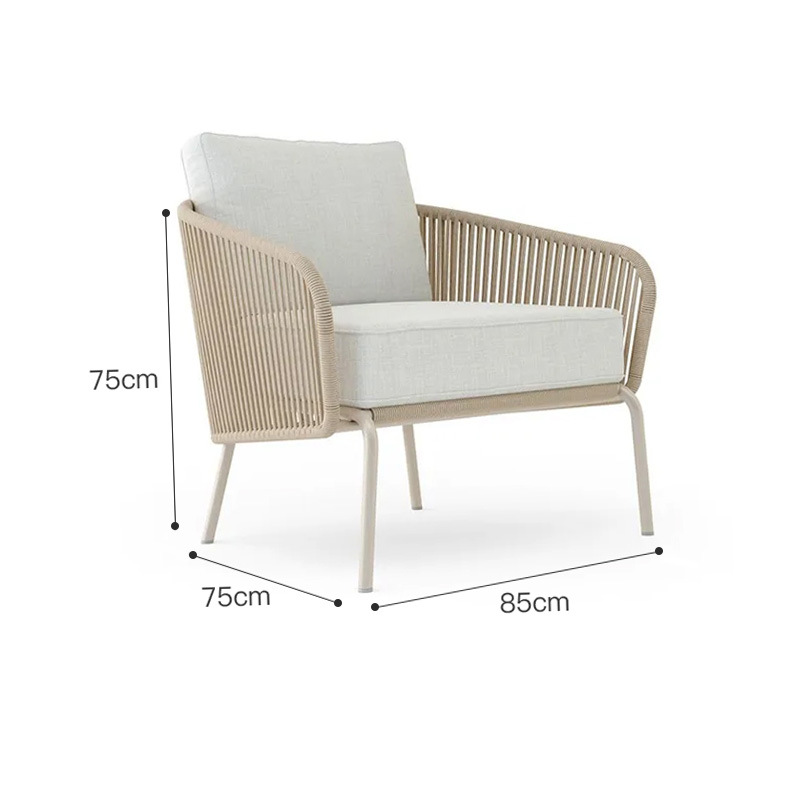 Sillón exterior Surya de ratán modelo 2