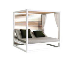 Balinese Canopy Bed Benidorm 180 x 200 cm Aluminum