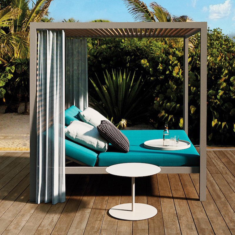 Balinese Canopy Bed Benidorm 180 x 200 cm Aluminum - Image 2