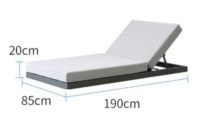 Bed extérieur Benidorm 85 x 190 cm – Image 2