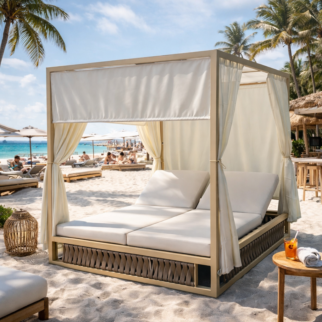 Balinese Canopy Bed Santorini