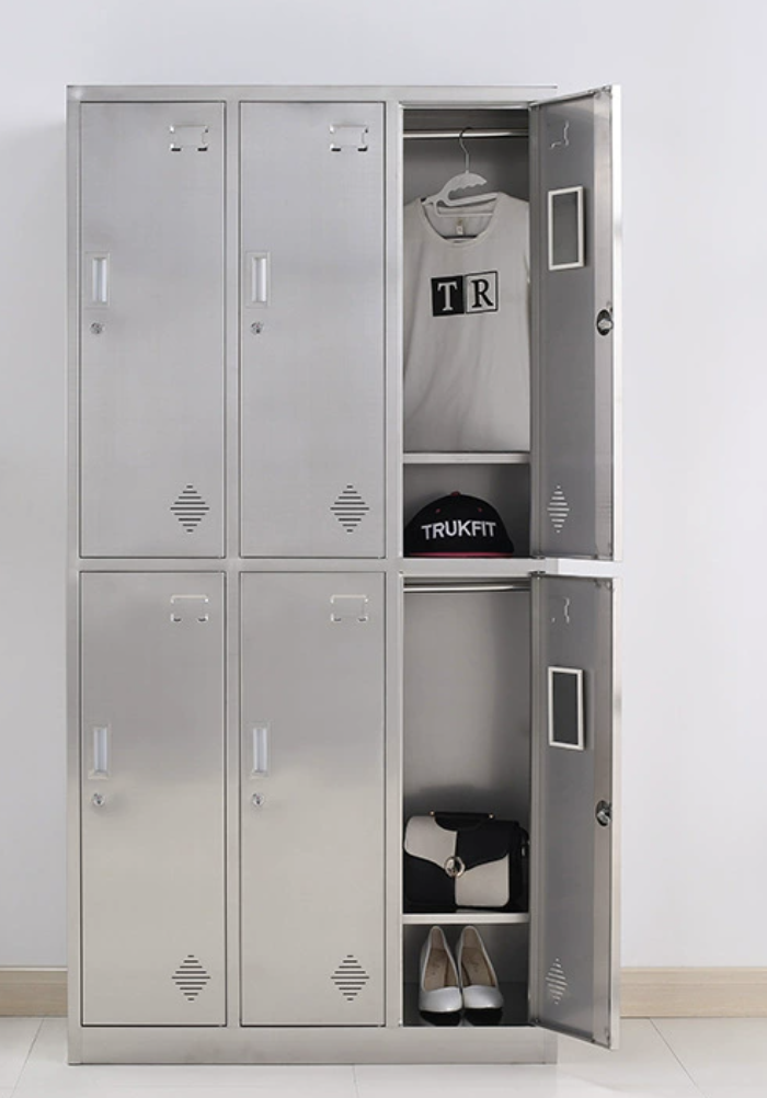 Vestiaire Stainless 6 portes