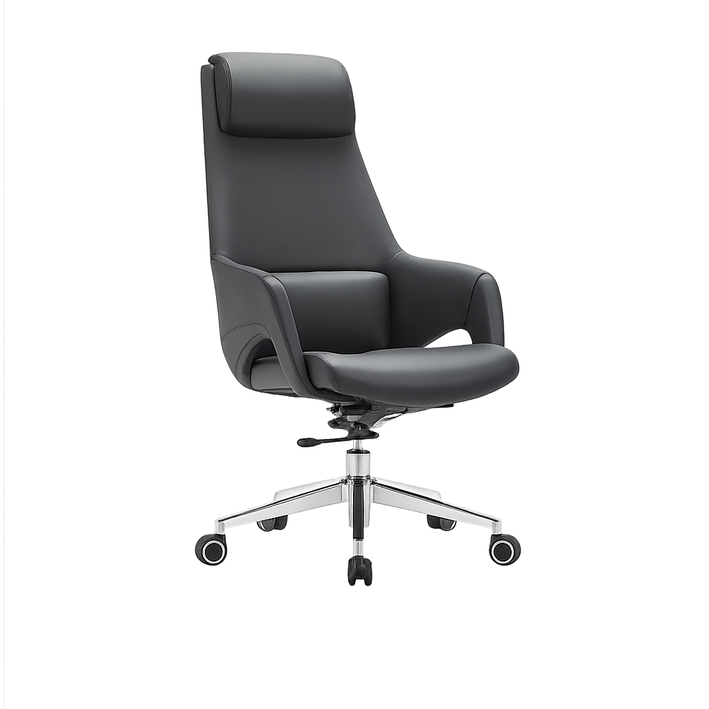 Executive faux leather chair Cinyz with high backrest - Image 3