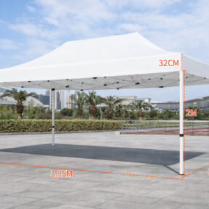 Barnum automatique 3 x 4 m blanc – Structure alu 45 cm Pro