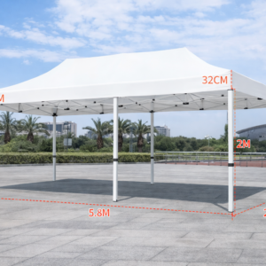 Barnum automatique 3 x 6 m blanc – Structure alu 45 cm Pro