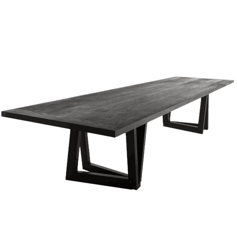 Table de réunion rectangulaire Loft Designer en bois massif (sur mesure) – Image 5