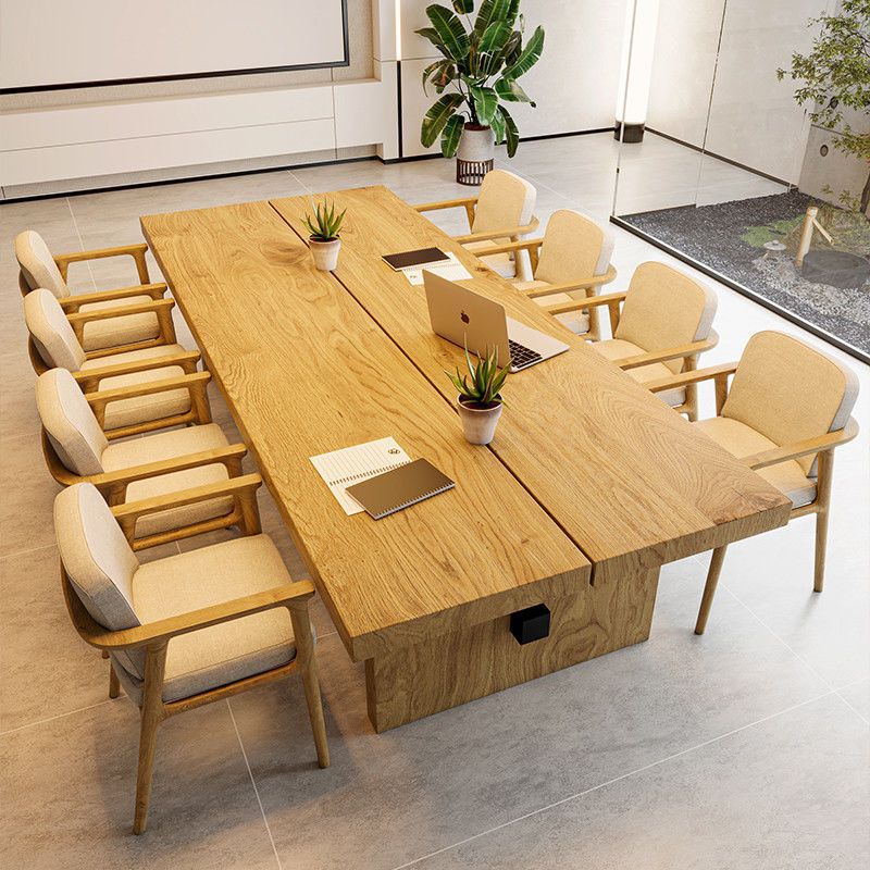 Table de réunion rectangulaire SWood en bois massif (sur mesure) – Image 2